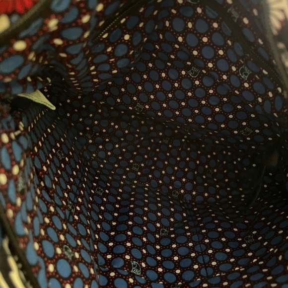 Vera Bradley 3 piece purse set. Blue Red White owl print. Retired pattern - Picture 3 of 14